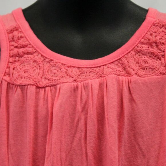 Pink Lemonade Girls size 5 Adorable Peach Lace Pullover Top Shirt 5 - Picture 3 of 6